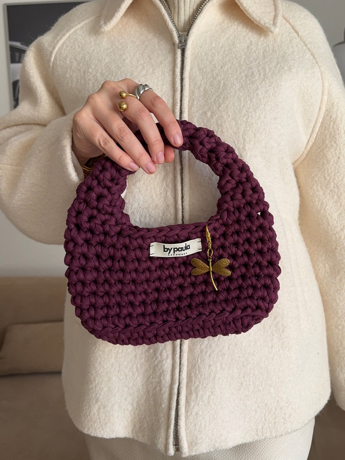 Schlüsselanhänger: Libelle Gold