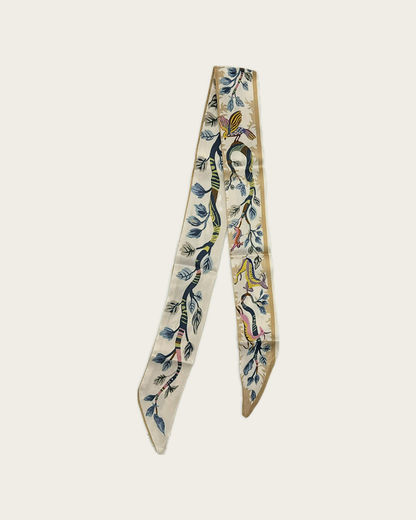 Tuch: Naturprint Creme