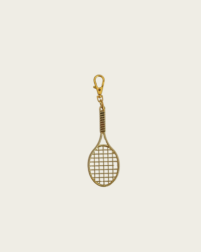 Schlüsselanhänger: Tennisschläger Gold