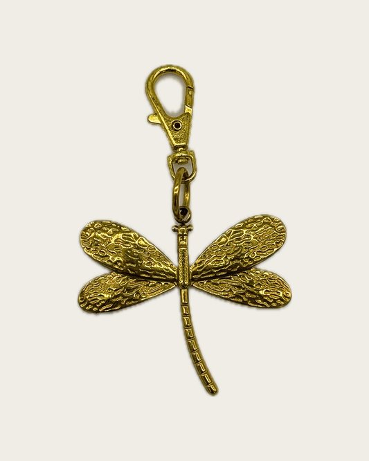 Schlüsselanhänger: Libelle Gold