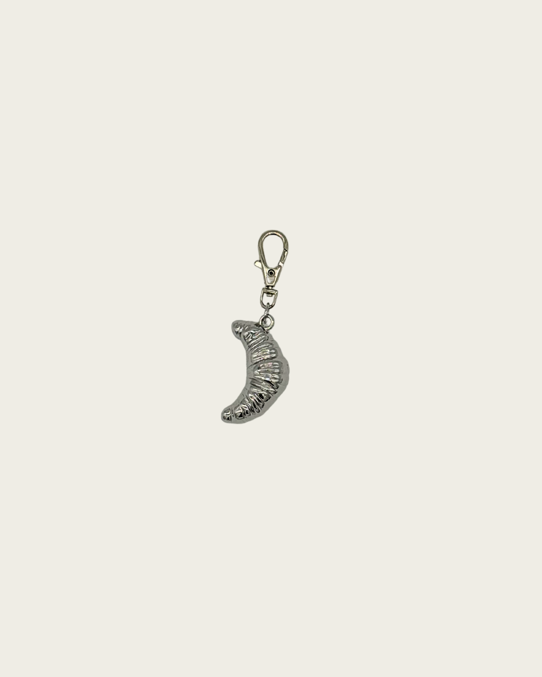 Schlüsselanhänger: Croissant Silber