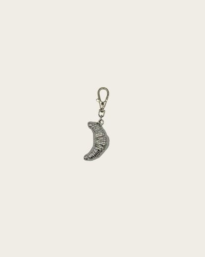 Schlüsselanhänger: Croissant Silber