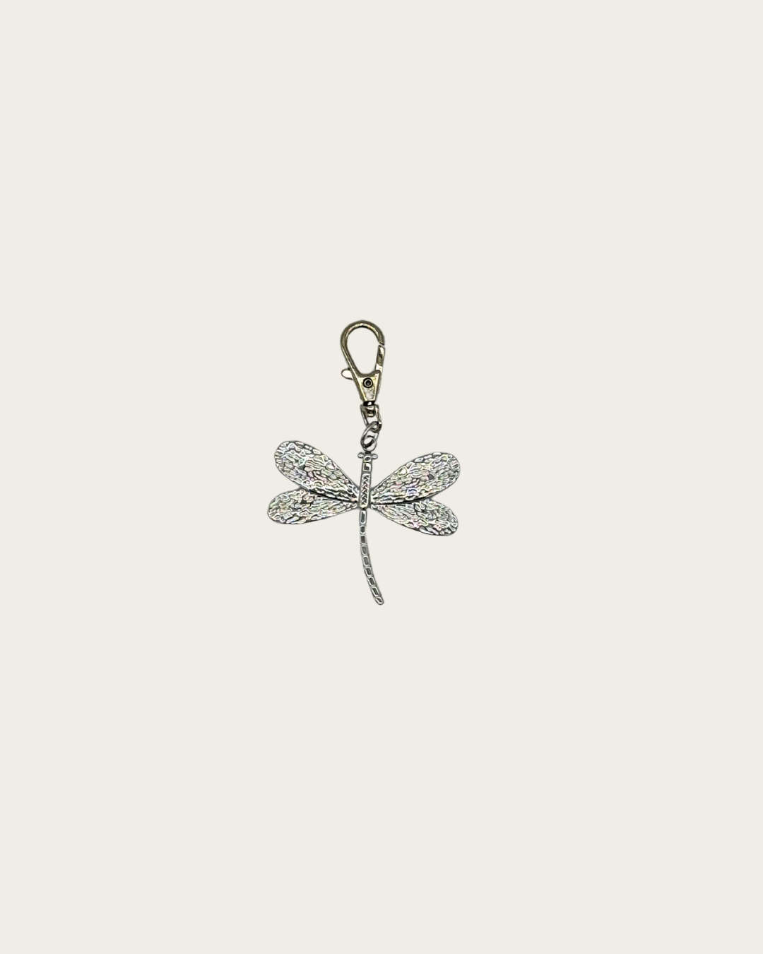 Schlüsselanhänger: Libelle Silber