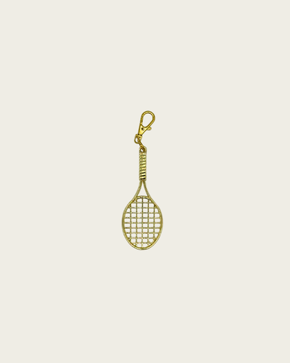 Schlüsselanhänger: Tennisschläger Gold