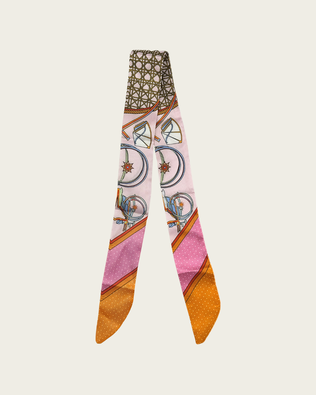 Tuch: Rosa-Orange Muster