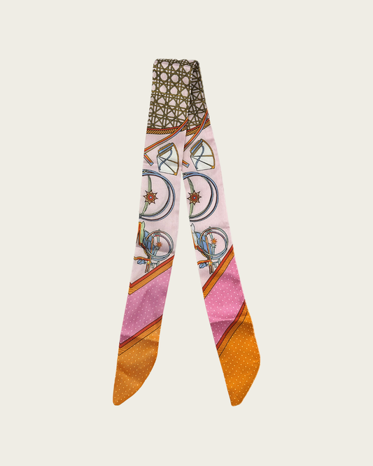 Tuch: Rosa-Orange Muster